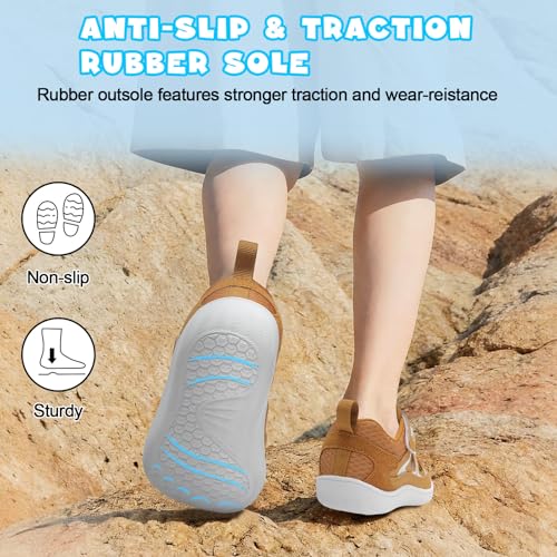 Image of JOINFREE Toddler Sandals Kids Wide Girls Boys Aqua Athletic Sneakers Barefoot Beach Sandals Quicky-Dry Non-slip Outdoor Water Sports Hiking Sandals Summer Water Shoes for Pool River Swim