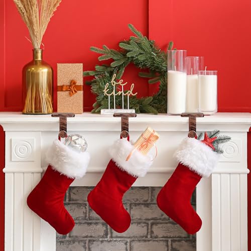 Christmas-Stocking-Holders-for-Mantle-Set-4-Stocking-Hangers-for-Mantel-with-Upgrade-SizeWeight-Rectangular-Holder-Stocking-Hooks-for-Mantle-Weighted-Bronze Christmas Stocking Holders for Mantle Set 4 Stocking Hangers for Mantel with Upgrade SizeWeight Rectangular Holder Stocking Hooks for Mantle Weighted Bronze
