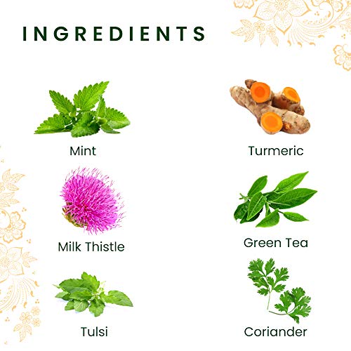 Image of Roshi Detox Green Tea | 25 Teabags | Herbally rejuvenating Detox Green Tea with Moroccan Mint, Tulsi and Milk Thistle (Pack of 3)