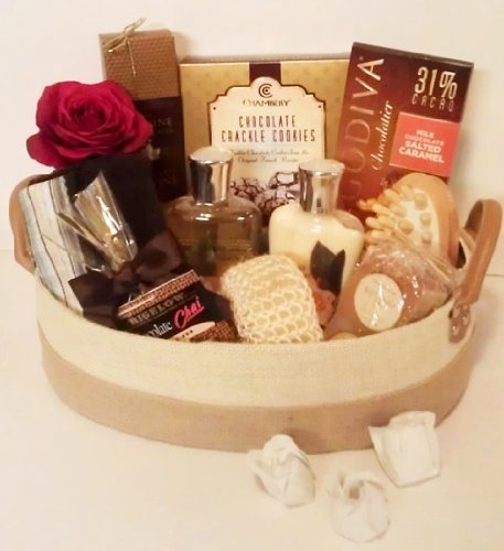 Luxury Spa Gift Basket with Chocolate & Godiva