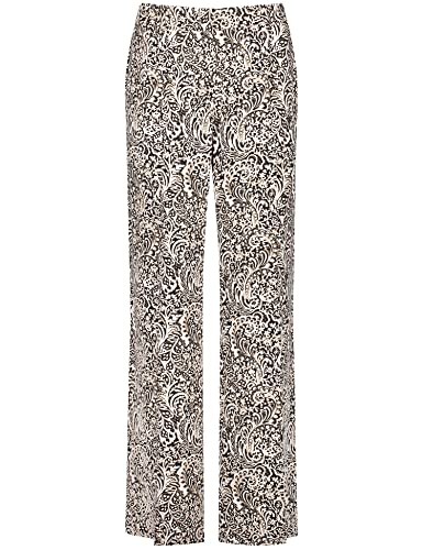 Gerry Weber Edition 822040-66604 Pantalones, Estampado Negro/Crudo/Blanco, 40 para Mujer