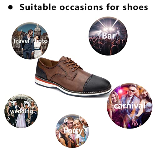Meijiana Men's Oxfords Casual Dress Shoes Leather Lace Up Shoes for Men Business Oxford Shoes4