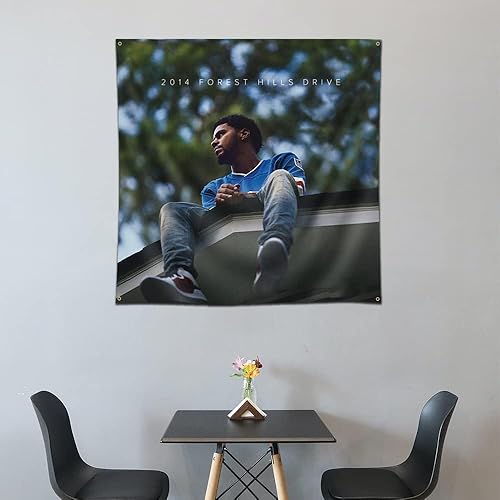 Miniatura 3 de Eksent Forest Hills Drive Art Music Álbum colgante de 3 x 3 pies, bandera de tapiz