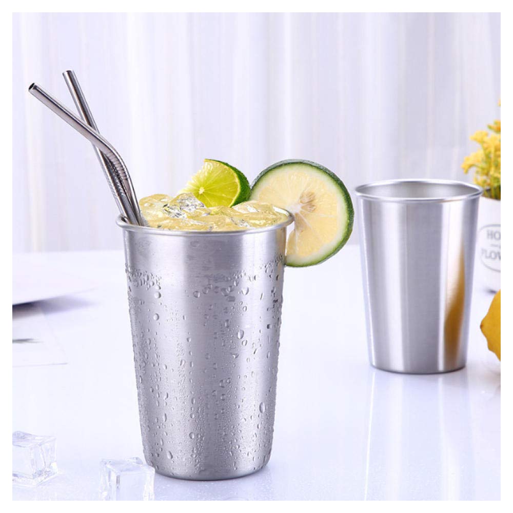 Tazas de acero inoxidable de 500 ml, sin BPA, para bebidas frías o calientes para camping, taza de viaje al aire libre con pajitas y tapa