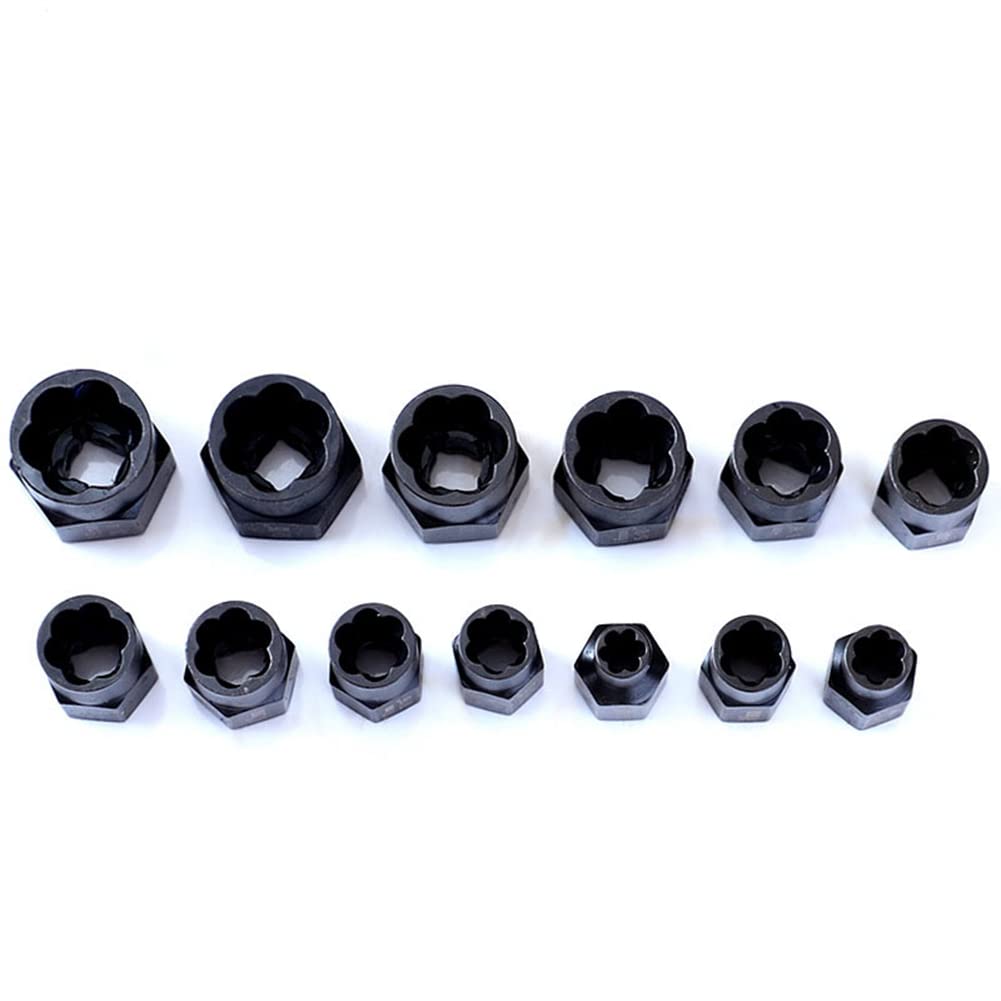 Tiardey 14-teiliges Muttern-Entferner-Set – Schlagbolzen-Extraktor, Mit Sechskant-Adapter, Für Schrauben & Muttern