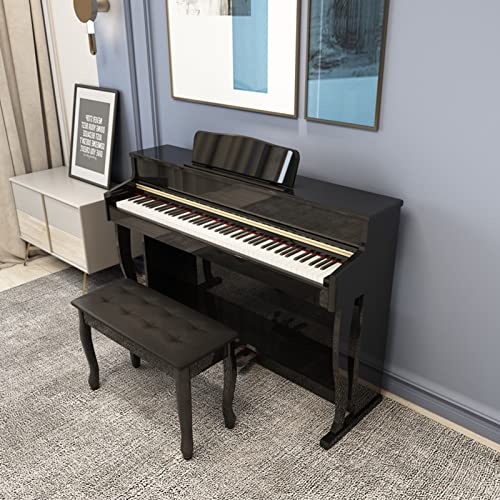 Piano numérique 88 touches pondérées Grade Hammer Action Keyboard Piano droit domestique avec USB/MIDI, support de meubles, triple pédales for débutant et professionnel (Color : Black) - Les Beatles, Paul McCartney, John Lennon, RIngo Starr, George Harrison Piano numérique 88 touches pondérées Grade Hammer Action Keyboard Piano droit domestique avec USB/MIDI, support de meubles, triple pédales for débutant et professionnel (Color : Black) – Image 3