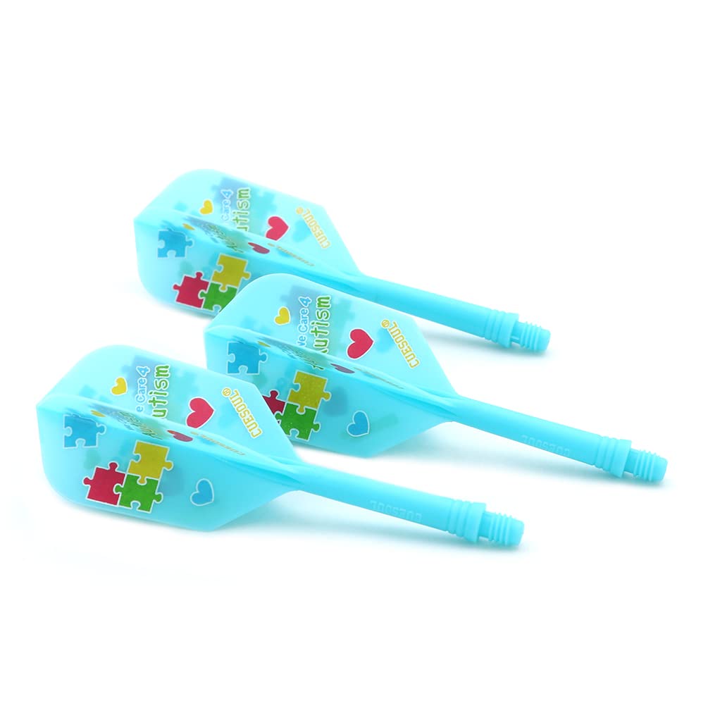 CUESOUL Rost Eje de dardo Integrado y Plumas estándar/lágrima de Pera/Forma Delgada con patrón Atractivo, Juego de 3 Piezas - 5