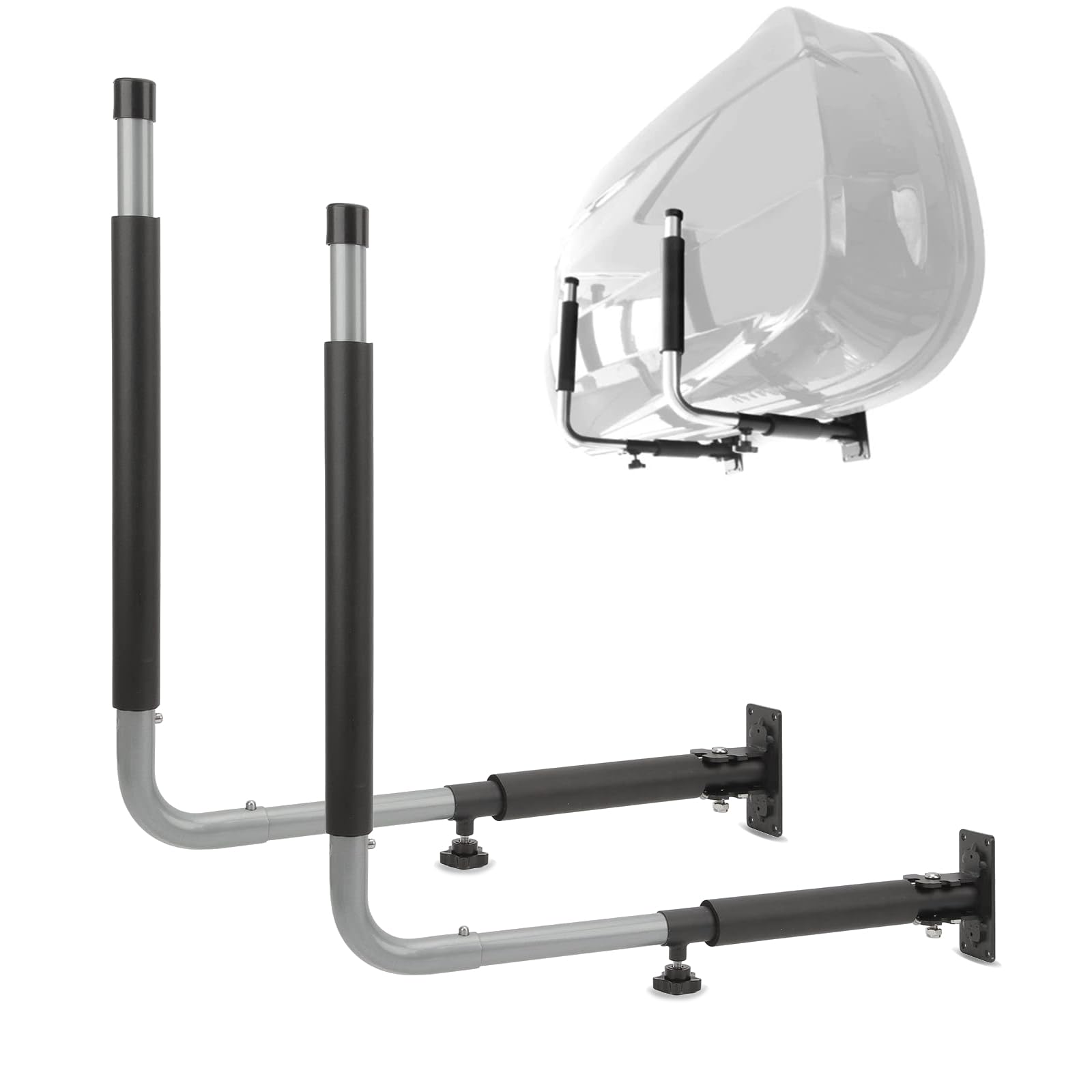 Roof Box Wall Mount, Pair of Car Roof Box Side Wall Mount Foldable & Telescopic for Roof Boxes up to 52 cm Height, Max 50 kg/110 lb Load Capacity