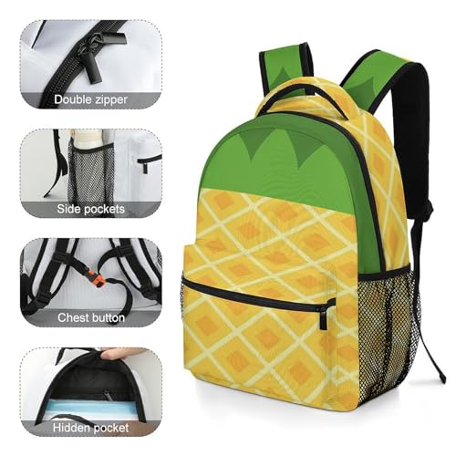 Funny Pineapple Backpack for Kids, Cartoon Fruit School Bag Casual Daypack Laptop Backpack for Boy/Girls4