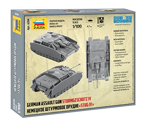 Zvezda - Modelo plástico German Stug IV escala 1/100 miniatura 2