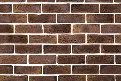 Image of DWELLSINDIA Dark Brown Bricks Self Adhesive Wallpaper, Waterproof, Scratch Resistant, Laminated (41cm x 244cm, Multicolour)