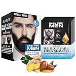 Men's Dye Black Beard Plant Cream,Ammonia free and Unstimulated,Suitable Cover Mustache for Gray Beard Dyed Black,(Pcs 10)300 Ml