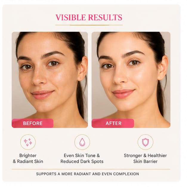 Image of Skin Brightening Face Serum, Multi-Active Facial Serum for Daily Skincare, Lightweight Hydrating Formula, Supports Even-Looking Complexion, Suitable for All Skin Types, 30ml