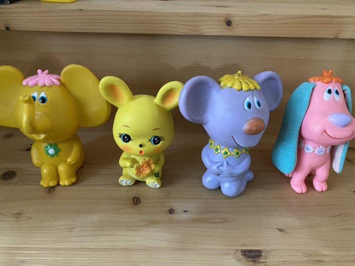 Amazon.co.jp: デッドストック ソフビ 動物 4体 レトロ 昭和 : おもちゃ