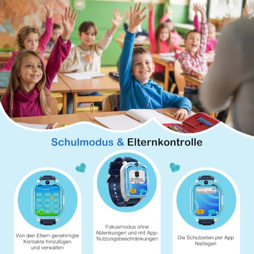 Baolubao 4G Smartwatch Kinder mit GPS und Telefon, SOS-Taste, Schulmodus – Ansicht 5