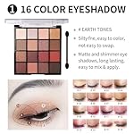 All in One Makeup Kit For Girls - 16 Colors Naked Eyeshadow Palette, 3Pcs Makeup Brushes, Waterproof Eyeliner Pencil, Eyebrow Powder,Eyebrow Pencil,Mascara, Women and Beginners Teens Makeup Gift Set - Image 2