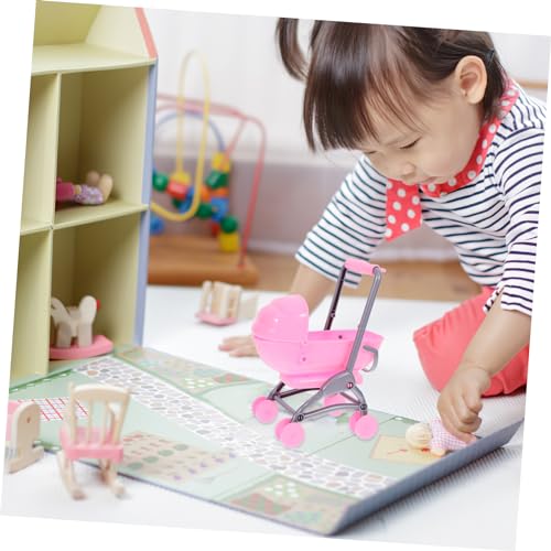 GOOHOCHY Mini Puppenwagen für Leichter und Sicherer Puppenbuggy für Jährige für Rollenspiele und Kreative Aktivitäten Hochwertige Verarbeitung und Design Kompakt und Platzsparend für – Bild 5