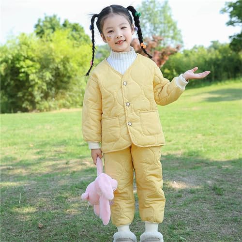 2-Piece Toddler Snowsuit Boys Girls Puffer Jacket Quilted Bubble Coat+Snow Pants Baby Padded Down Coat Winter Outfit2