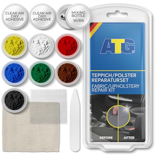 ATG® Kit réparation siège Auto Tissu – Répare Tapis et sièges de Voiture – 13 pièces...