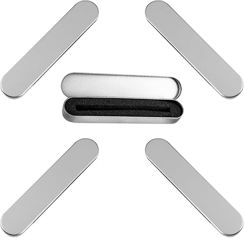 Miniatura 2 de BESTOYARD Caja de lápices de hojalata de metal grande, caja de lápices de metal, soporte de maquillaje, caja de pluma de embalaje, mini bisagras de