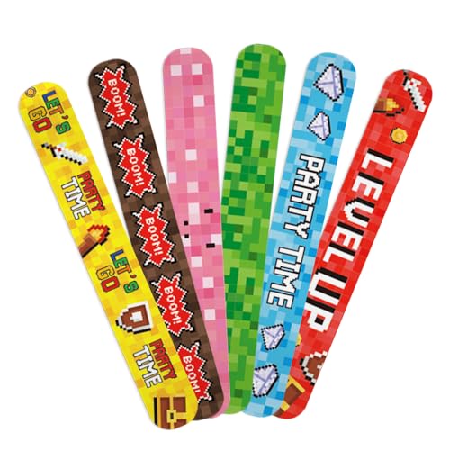 Bracelets Slap Pixel (pack 24) - Accessoire anniversaire et kermesse