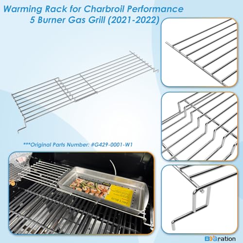 Image of G429-0001-W1 Warming Rack Grill Parts for Charbroil Performance 5 Burner