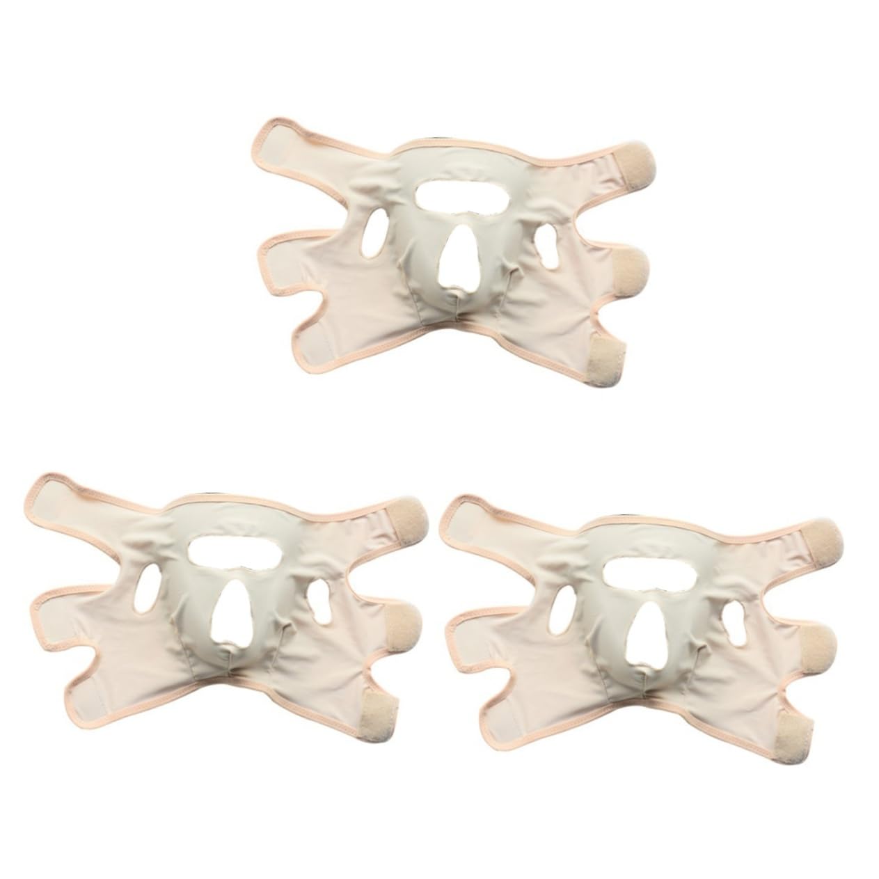 Mipcase 3pezzi Maschera Viso Slimming Elasticizzata Per Doppio Menton Comfort e Traspirabilità Per Lifting e Snellimento Del Viso Taglia