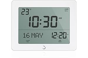 Azan Clock CF-19 White - The Perfect Timekeeper for Muslims in the USA
