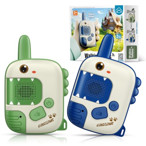 Walkie Talkie Kinder, Dinosaurier Spielzeug ab 3 4 5 6 7 8 Jahren Junge Geschenkideen Walky Talky Geschenk Junge 3-8 Jahre Outdoor Spiele für Jungen Funkgerät Kinderspielzeug Ostergeschenke Kinder