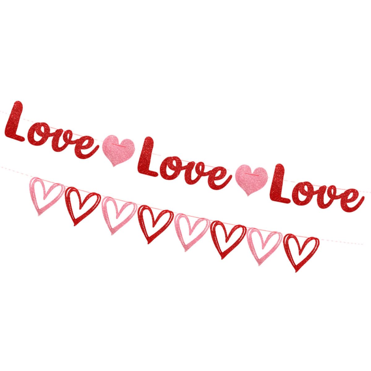 MAGICLULU 4 Sätze Pull-flag Zum Valentinstag Wimpel Dekoration Rot Neon Tank Hochzeitsdeko Wandverkleidung Festival-hintergrunddekor Valentinstag Ammer 300 G Staubpapier 2 Stück * 4