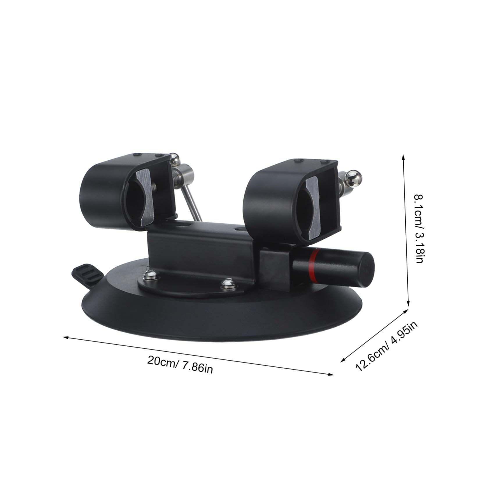 Mipcase Supporto per Bandiera Ventosa Potente, Base in Metallo e Gomma Adatta a Pali da 0,83 a 1,4 Pollici per Attività Outdoor come Campeggio e Offroad