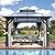 COVERONICS 10FT x 10FT Patio Polycarbonate Hardtop Gazebo with Steel Frame - Outdoor Translucent Double Roof Gazebo with Netting & Curtains for Lawn, Garden, Backyard, Poolside