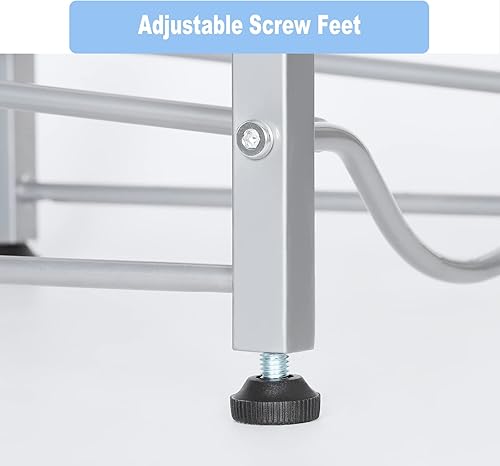 Miniatura 10 de HAITRAL Soporte para jarra de agua de 4 niveles, resistente para botellas de agua, color plateado