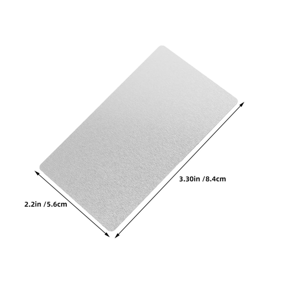 SHINEOFI 200 Pièces Cartes de Visite Métal pour Sublimation en Alliage D'aluminium Argenté, Impression Vive et Robuste, Épaisseur 0,21 Mm, pour Usage DIY Personnel