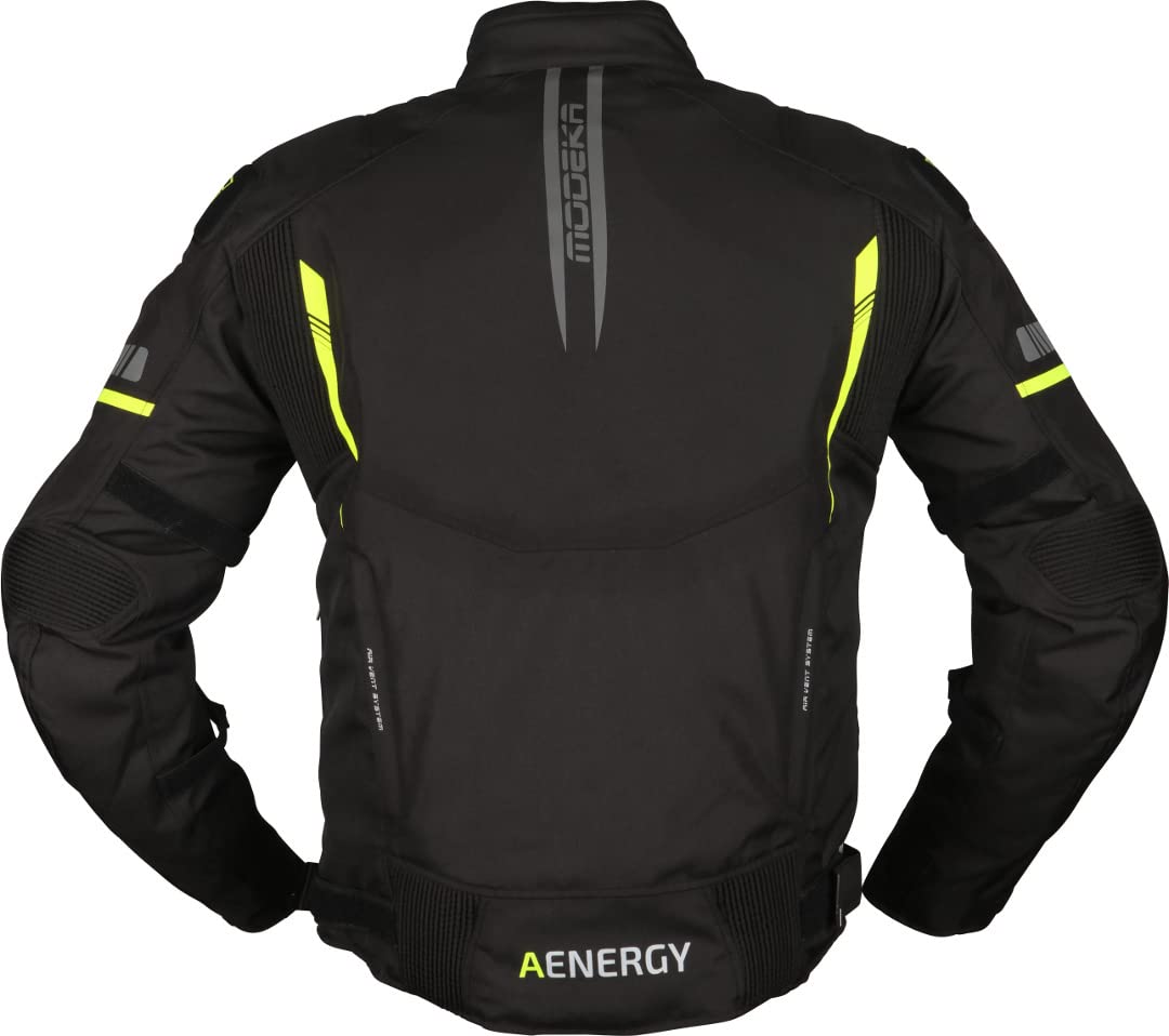 Modeka Aenergy kurtka tekstylna motocyklowa, czarna/neon S