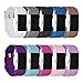GHIJKL Fitbit Charge 2 Replacement Band By Soft Flexible Silicone Wristband - Adjustable Length - Sizes For Men & Women - Breathable Bracelet - Durable Closing Clasp - Variety Of Colors Available