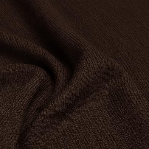 Image of HOMEMONDE 1 Seater Sofa Cover with Tassels |Soft, Durable & Textured Chenille Fabric with Tassels | Sofa Cover Mats for Living Room, Bedroom, or Drawing Room (76 X 61 CM, Brown)