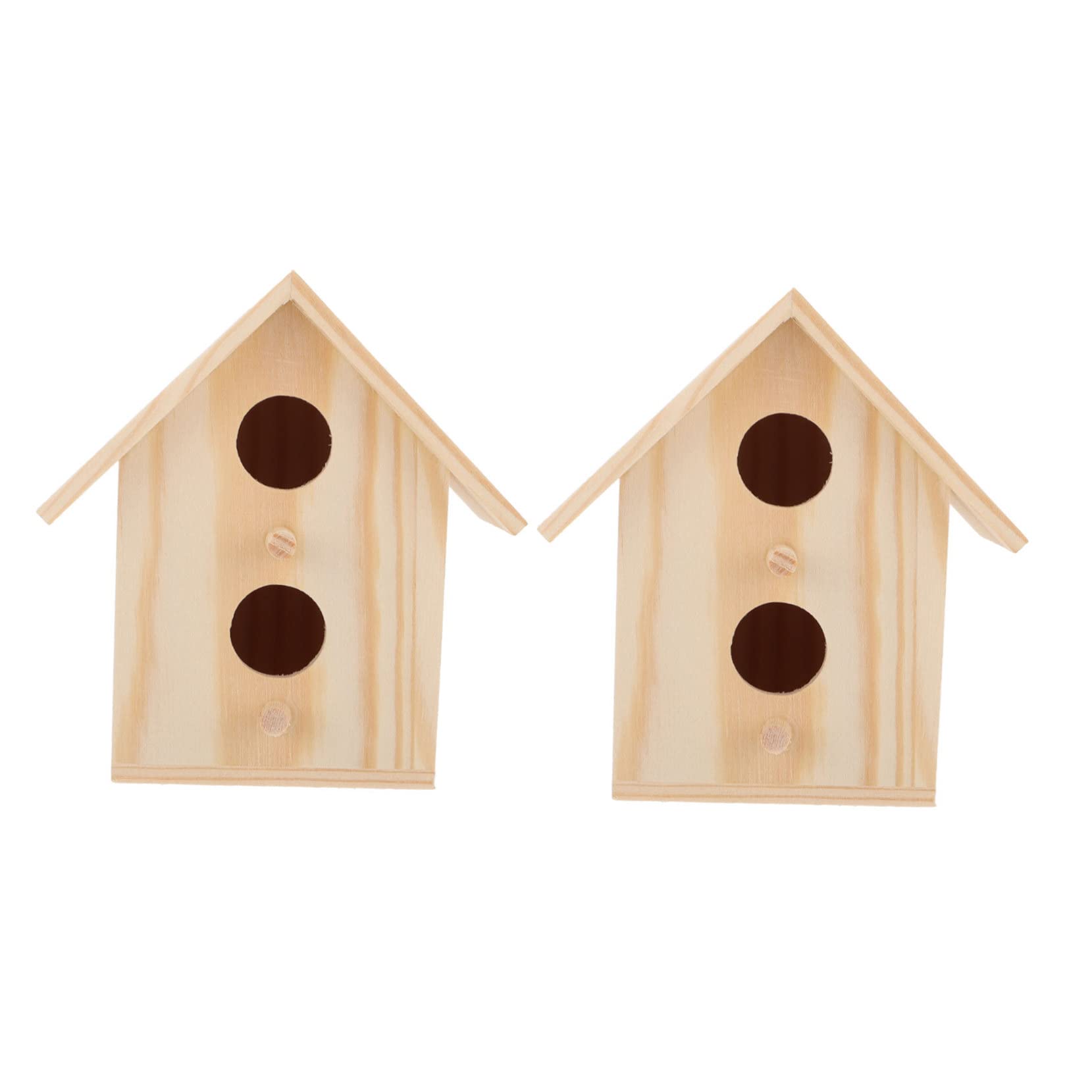 BESPORTBLE 2Pcs Wooden Bird Nest Parrot Breeding Box Bird Incubation House for Indoor Use Rustic Design for Comfortable Resting Nesting for Budgies