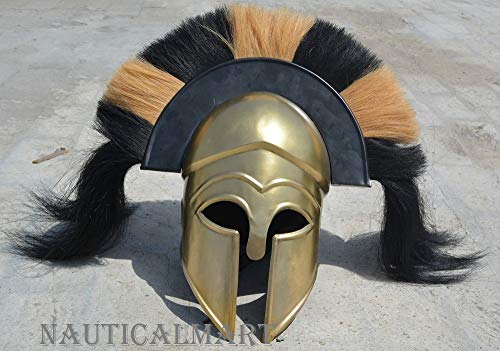NauticalMart Medieval Greek Corinthian Helmet W/Long Plume Athenian Spartan Costume