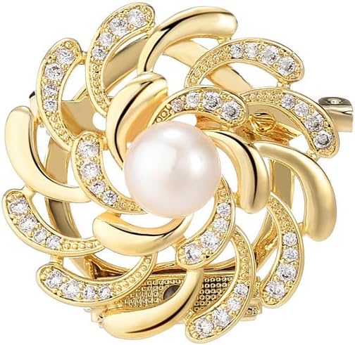 Pearl Brooch Broches Jewelry For Women Fashion Christmas Gifts Wife Mom Girlfriend, Anniversary Birthday Fine Jewelry Gifts for Her
