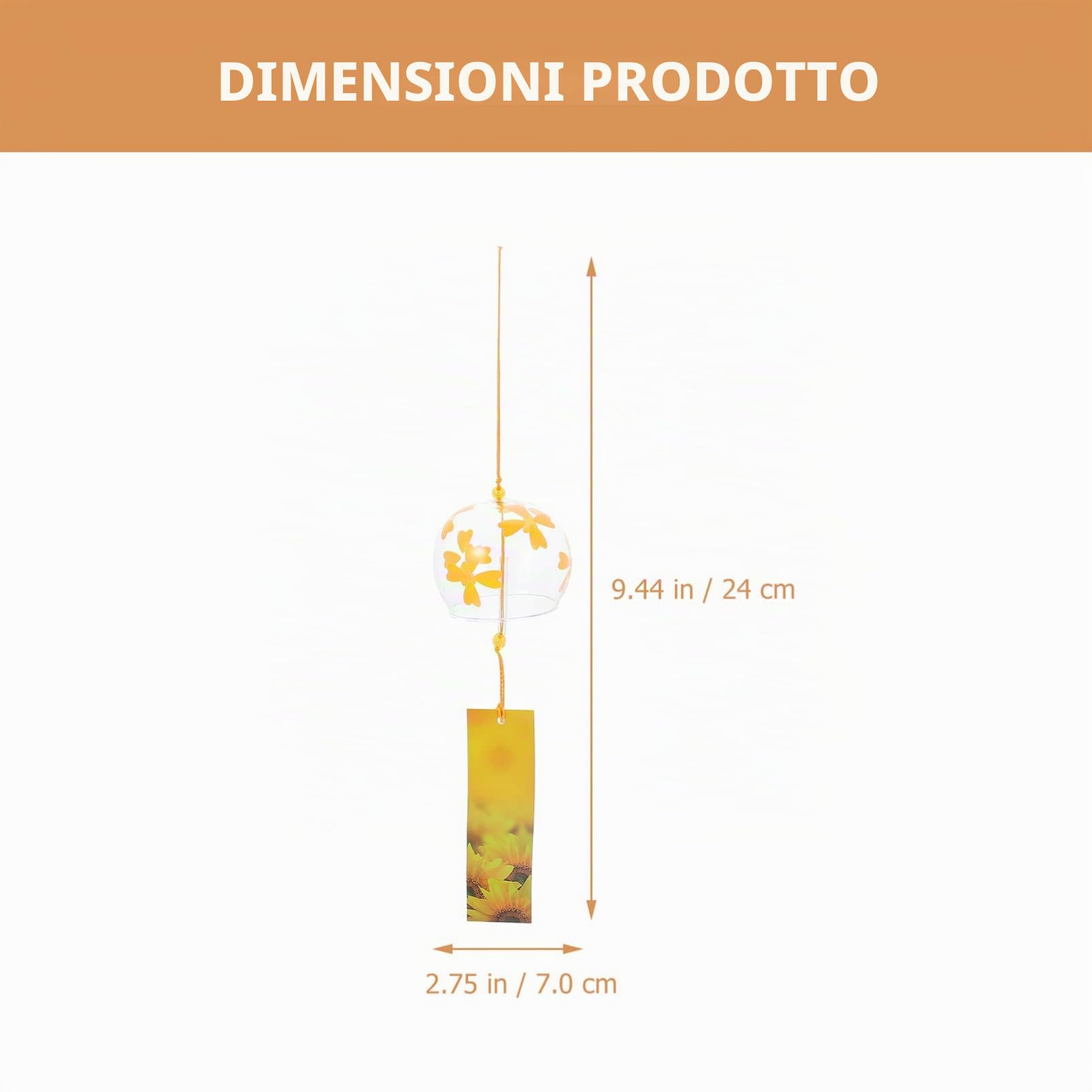 DECHOUS 15pezzi Campane Eoliche Trasparente per Decorazioni da Esterno Suoni Delicati per Cortili e Patii