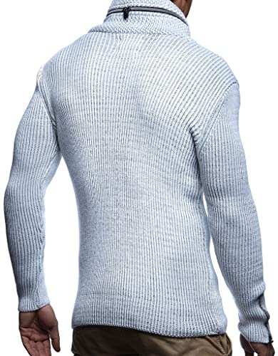 Leif Nelson LN4170 Men's Pullover with Zipper Accents3