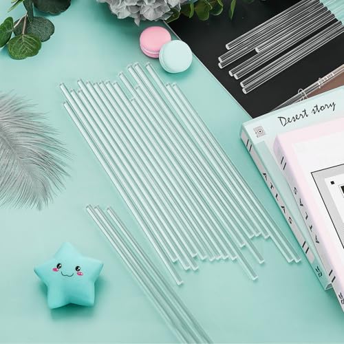Image of Zopeal 30 Pcs 12 inch Clear Acrylic Dowel Rod for Craft,0.31'' /8mm Diameter