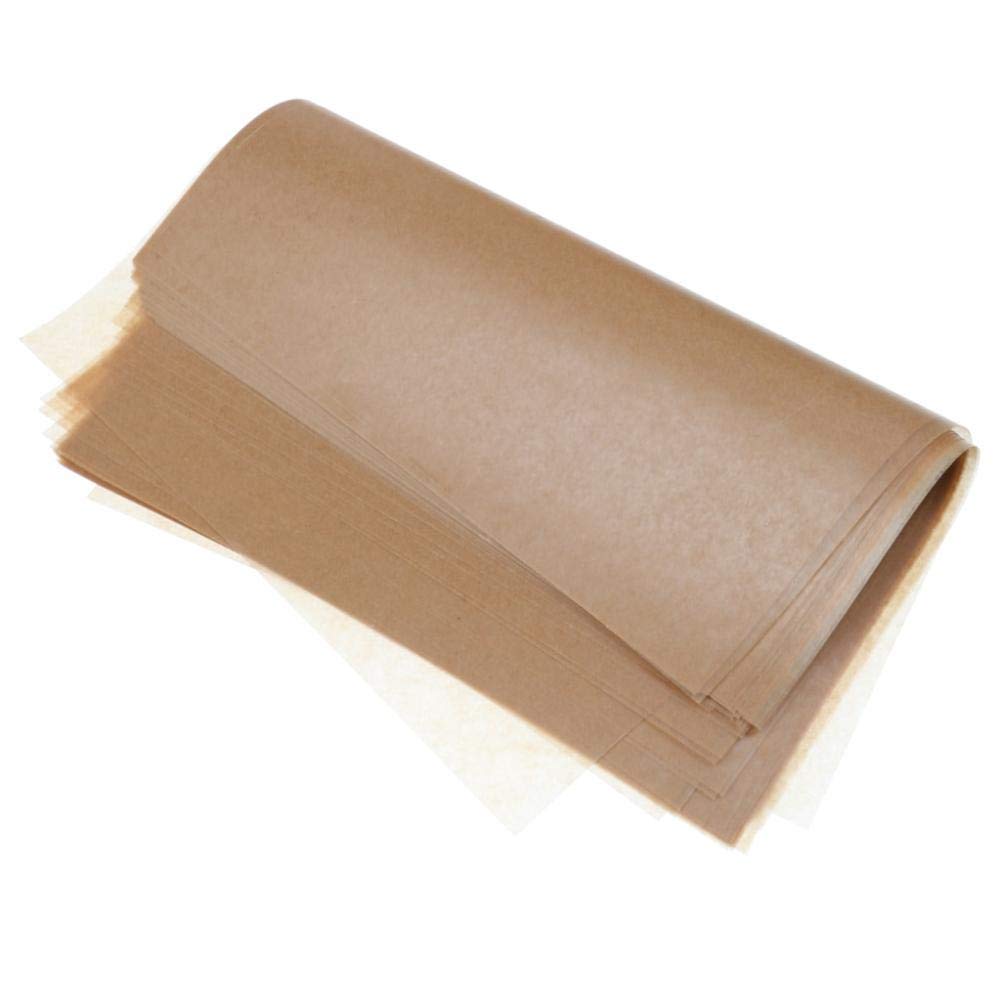 Lankater Brown 50 Sheets Candy Sweet Wrapping Greaseproof Paper Disposable Sandwich Soap Oil Packing Tissue Wax Paper Gift Wrap