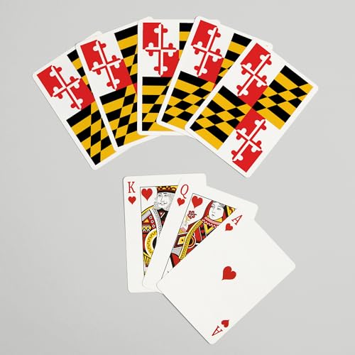 Baraja de cartas Maryland, 52 naipes tamaño póker miniatura 7