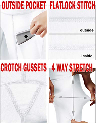 image for ODODOS Women's High Waist Yoga Pants with Pockets,Tummy Control,Workou