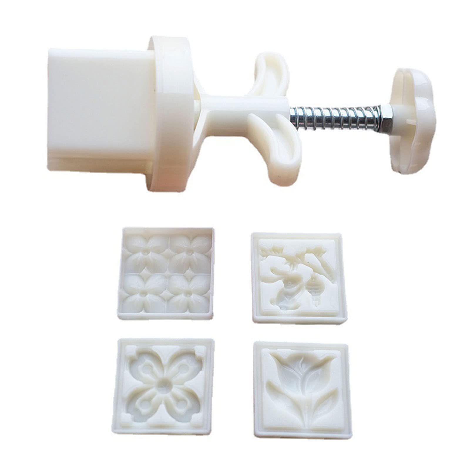 Hand Press Cookie Dessert Mold Flower-Rabbit Press Molds Mid-Autumn Festival Cookie Cutter Biscuit-Fondant Tool