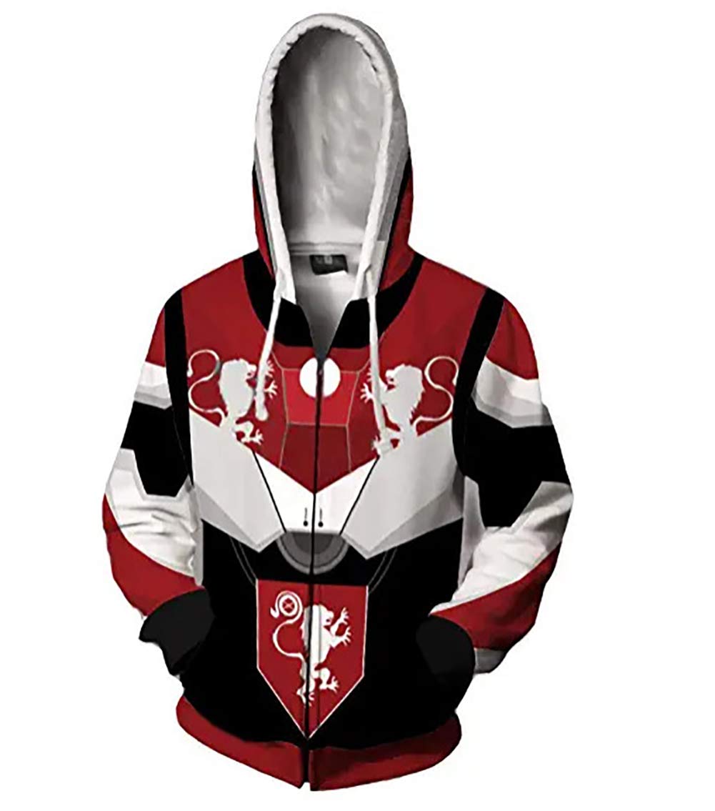 Printed Hoodie Sweatshirt Game Cosplay Costume Zip Up Jacket Mens 3D Prints Pullover Jumpers XL
