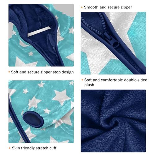 White Stars Blue Toddler Winter Jacket Comfy Winter Coat for Toddler 3T3