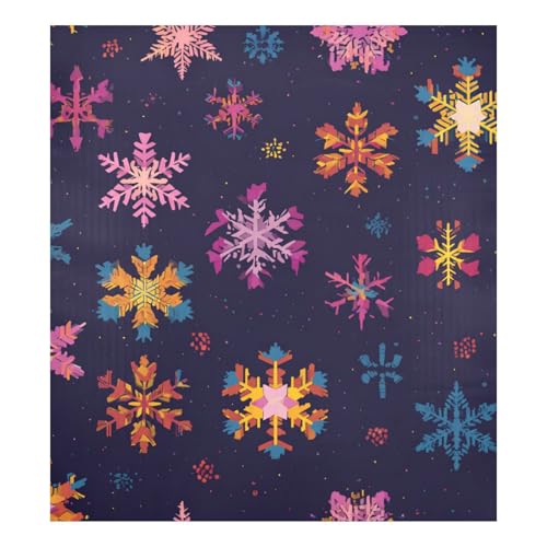 Cubierta magnética de copo de nieve azul retro para lavavajillas, reutilizable, cubierta magnética para lavavajillas, 23 x 26 pulgadas